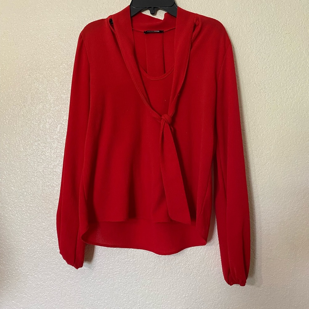 Fashinova Red Long Sleeve Blouse